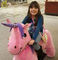 Hansel 2018 commercial  large unicorn stuffed animal battery plush riding animals for indoor playground proveedor